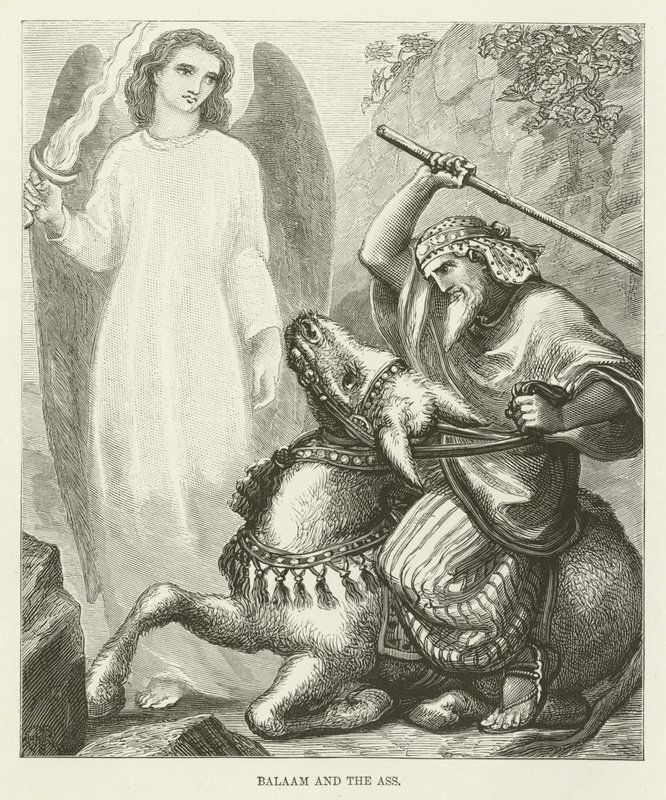 Balaam i osioł autorstwa English School