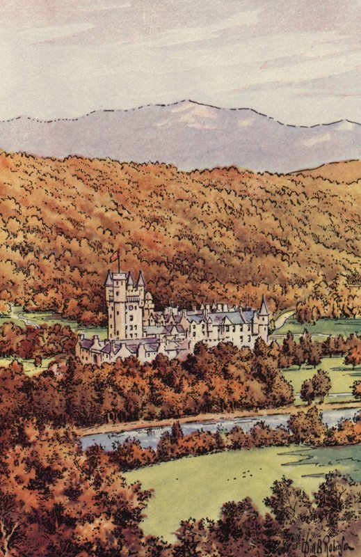 Zamek Balmoral (kolor lito) autorstwa English School