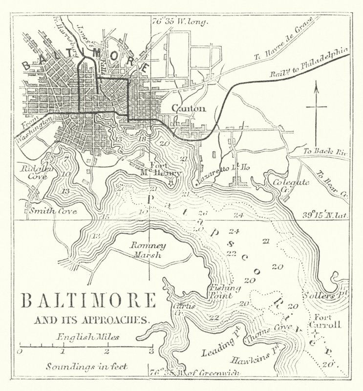 Baltimore i jego okolice (rycina) autorstwa English School
