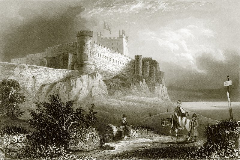 Zamek Bamburgh autorstwa English School