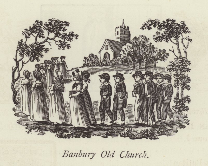 Banbury Old Church (grawerowanie) autorstwa English School
