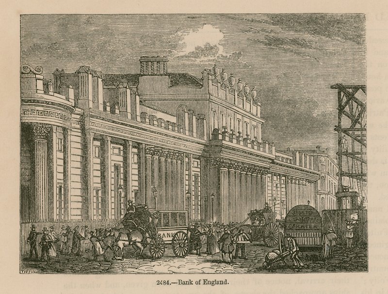 Bank Anglii, Sir John Soanes Front Południowy, 1823 autorstwa English School