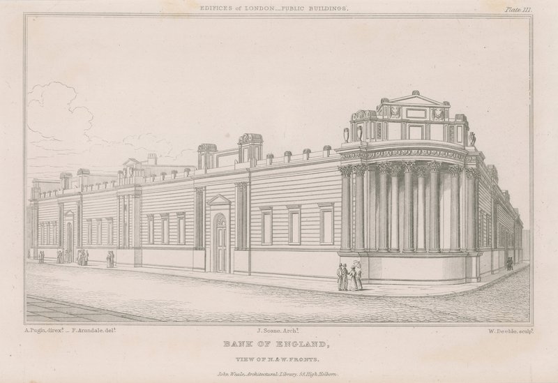 Bank Anglii, fronty Sir Johna Soanesa autorstwa English School