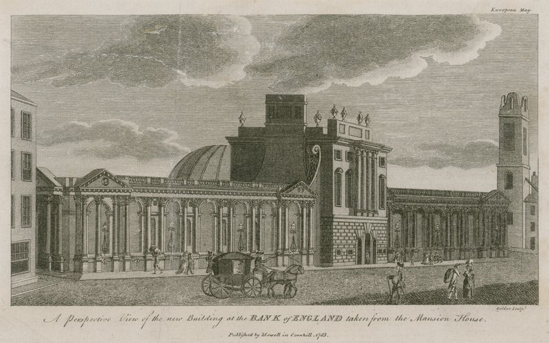 Bank of England, West Wing dodane przez Sir Roberta Taylora, 1783 autorstwa English School