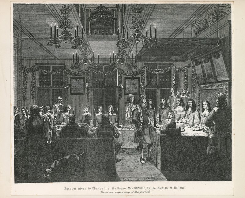 Uczta wydana królowi Karolowi II 30 maja 1660 r. przez stany holenderskie autorstwa English School