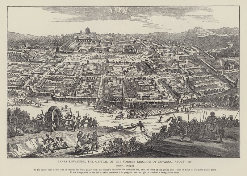 Banza Lovangiri, stolica dawnego Królestwa Lovango, ok. 1670 (foto) autorstwa English School