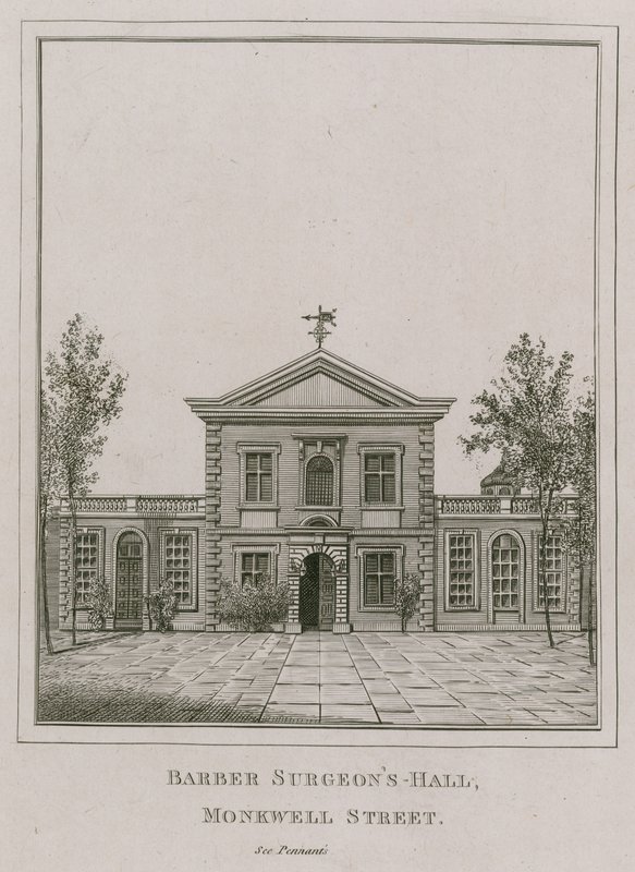Barber Surgeons Hall, Monkwell Street, Londyn autorstwa English School