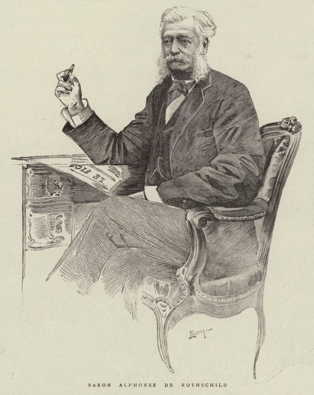 Baron Alphonse de Rothschild (grafika) autorstwa English School