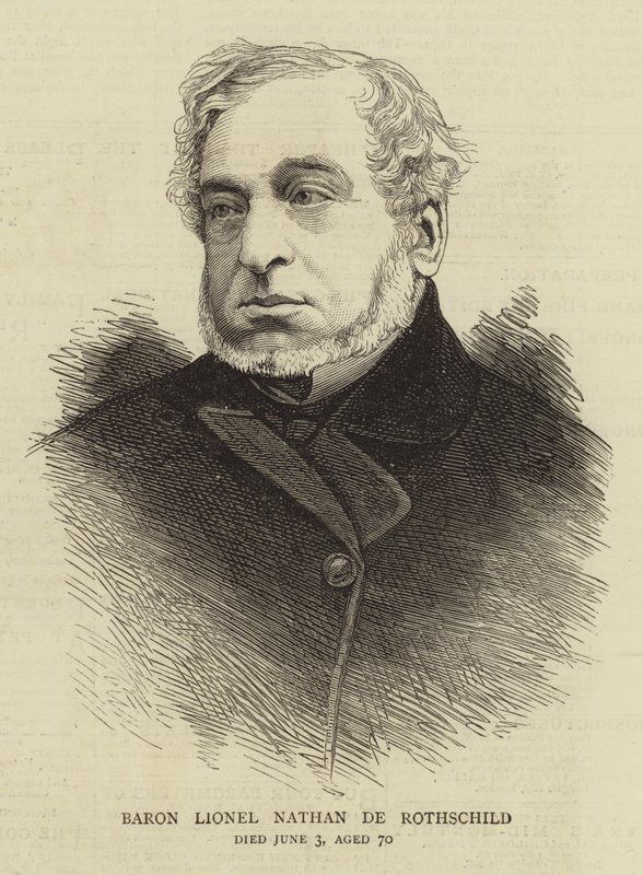 Baron Lionel Nathan de Rothschild (grafika) autorstwa English School