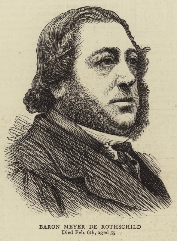 Baron Mayer de Rothschild (grafika) autorstwa English School