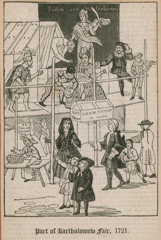Jarmark Bartłomieja, 1721; Lee i Harpers Booth autorstwa English School