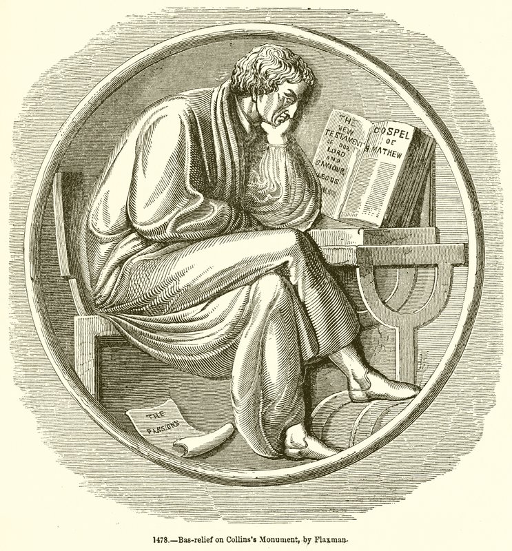 Płaskorzeźba na pomniku Collinss, autorstwa Flaxman autorstwa English School