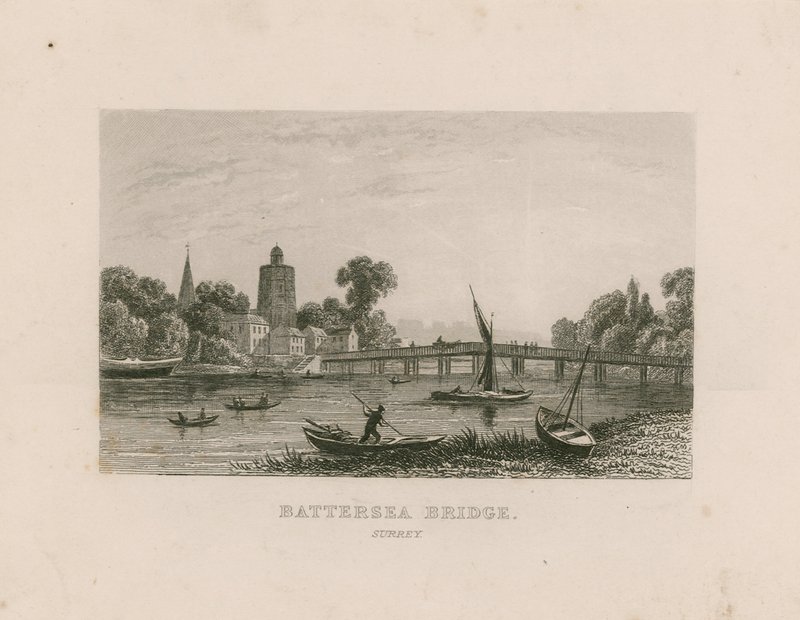 Battersea Bridge, Surrey autorstwa English School