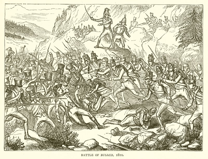 Bitwa pod Busaco, 1810 autorstwa English School