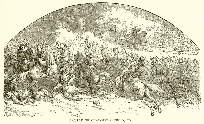 Bitwa pod Chalgrove, 1643 autorstwa English School