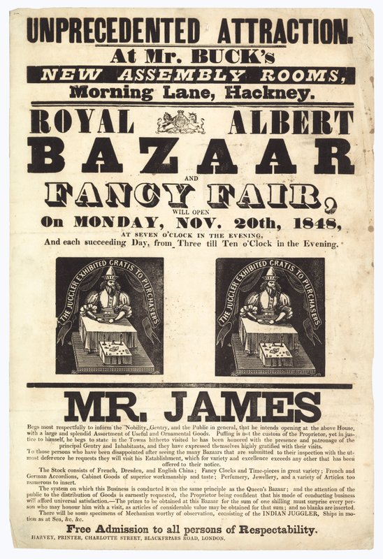 Bazar i Jarmark Ozdobny, 20 listopada 1848 autorstwa English School