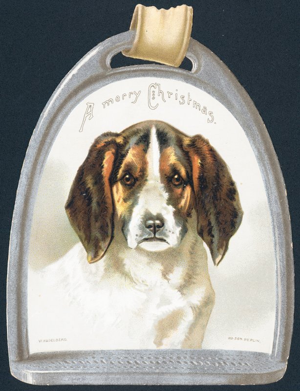Zawieszka Beagle, Kartka Świąteczna autorstwa English School