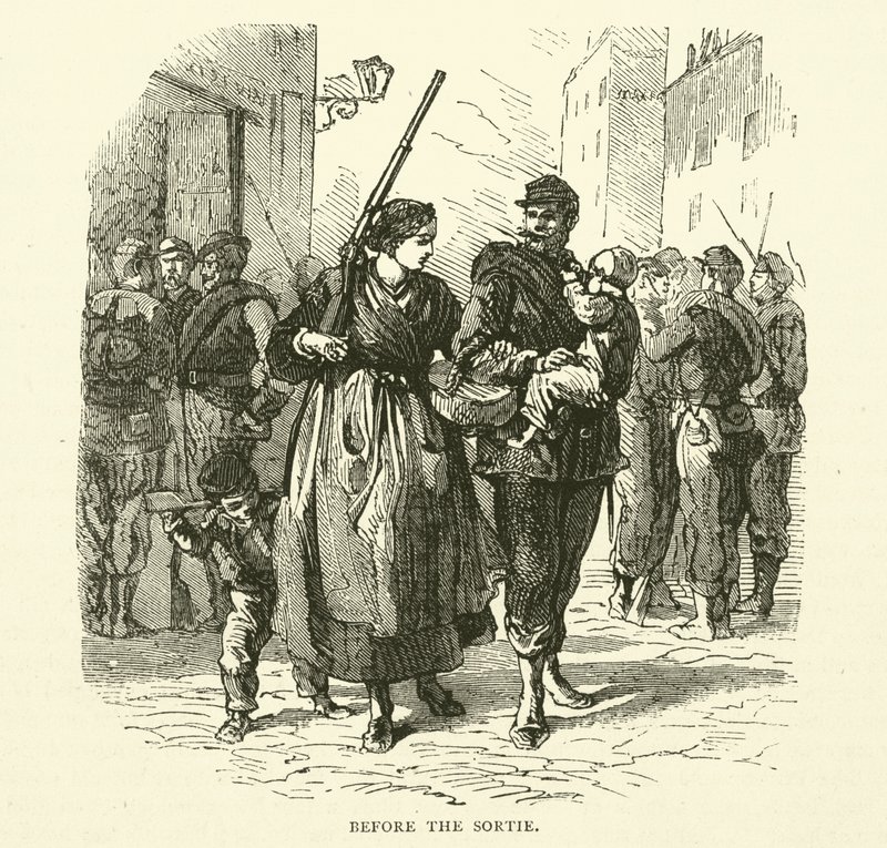 Przed wypadem, styczeń 1871 autorstwa English School