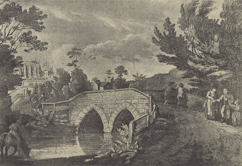 Most żebraków, 1796 (grawiura) autorstwa English School