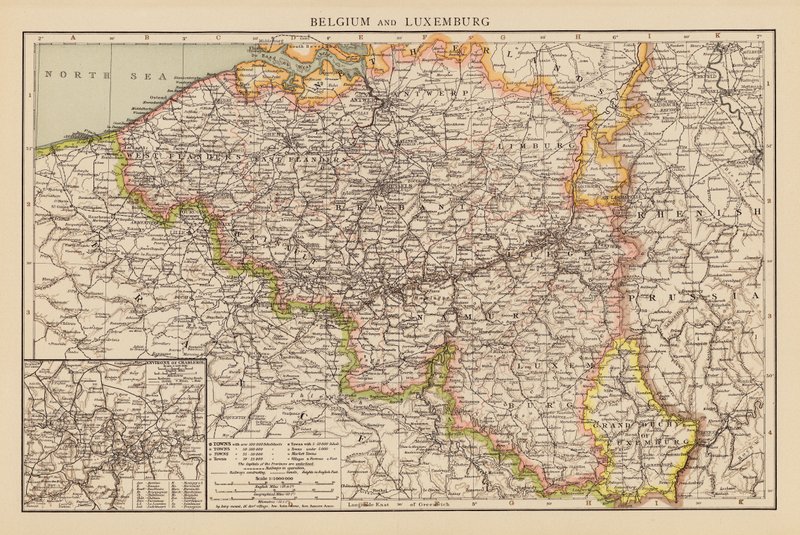 Belgia i Luksemburg (druk kolorowy) autorstwa English School