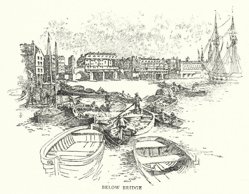 Poniżej mostu (grawerowanie) autorstwa English School