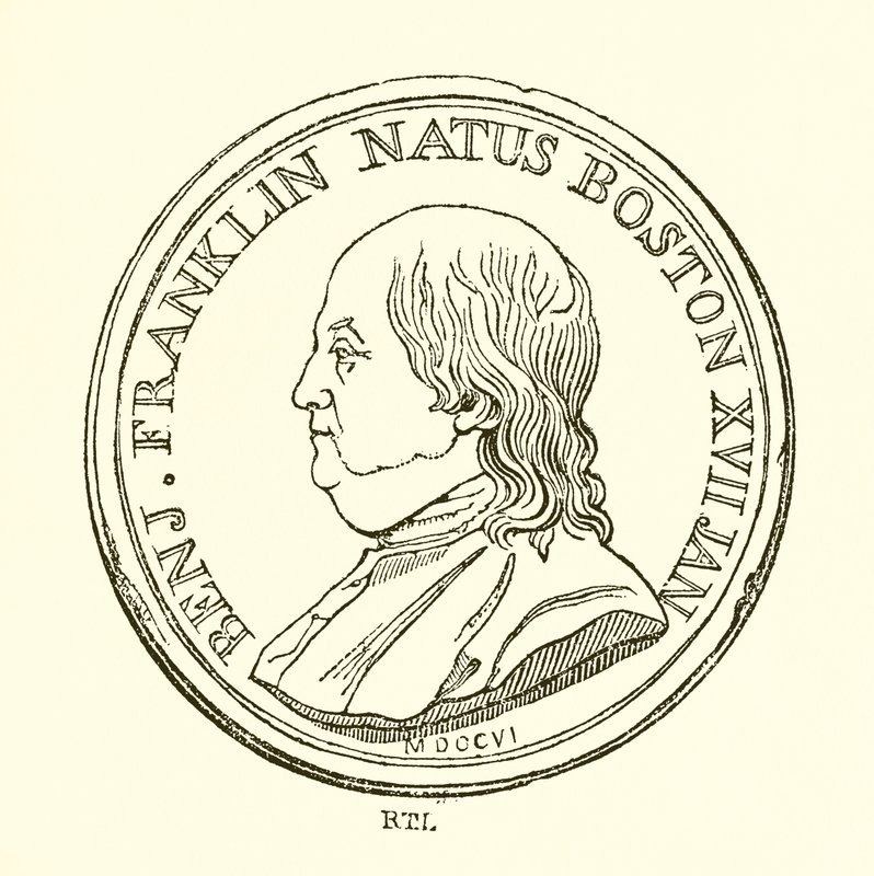 Benjamin Franklin autorstwa English School