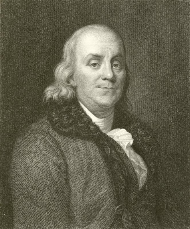 Benjamin Franklin autorstwa English School