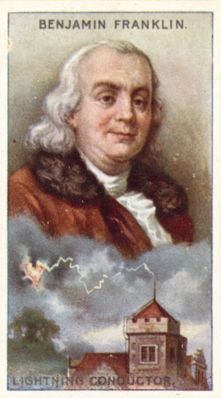 Benjamin Franklin, dyrygent oświetlenia autorstwa English School