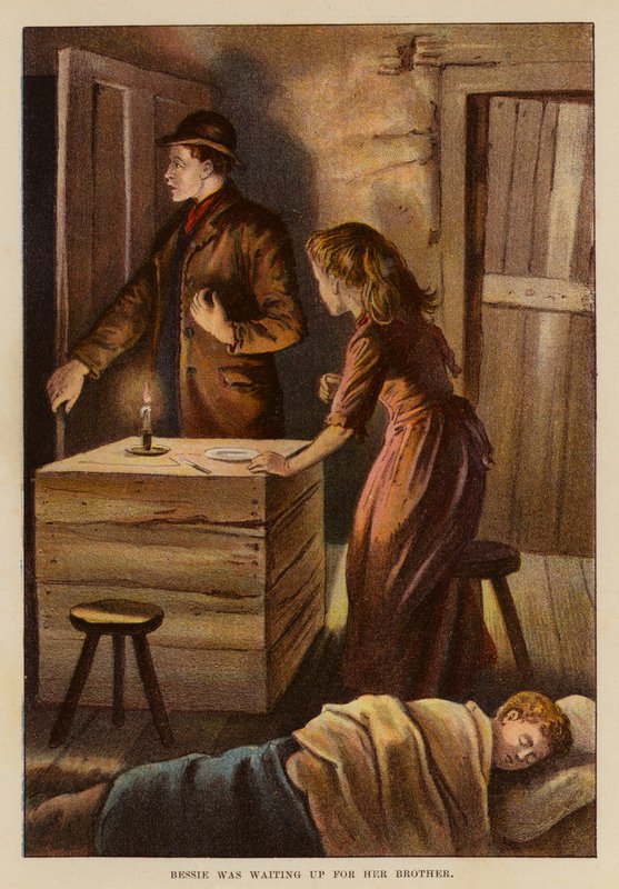 Bessie czekała na swojego brata (kolorowa litografia) autorstwa English School