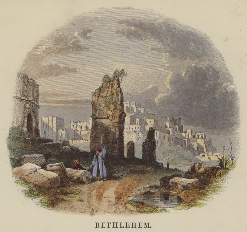 Betlejem (kolorowy grawerunek) autorstwa English School