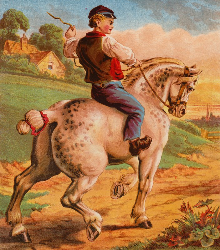 Bill i Jerry (kolorowa litografia) autorstwa English School