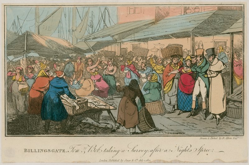 Billingsgate, Tom i Bob wypełniają ankietę po nocnym szaleństwie autorstwa English School