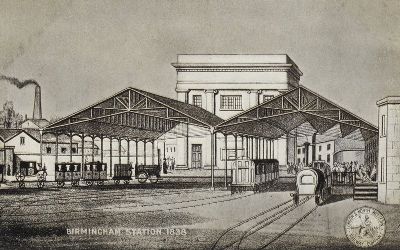 Stacja Birmingham, 1838 autorstwa English School