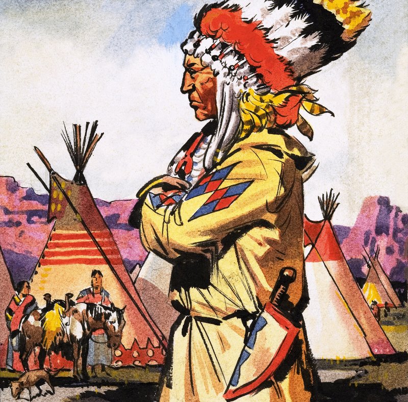Indianin Blackfoot autorstwa English School