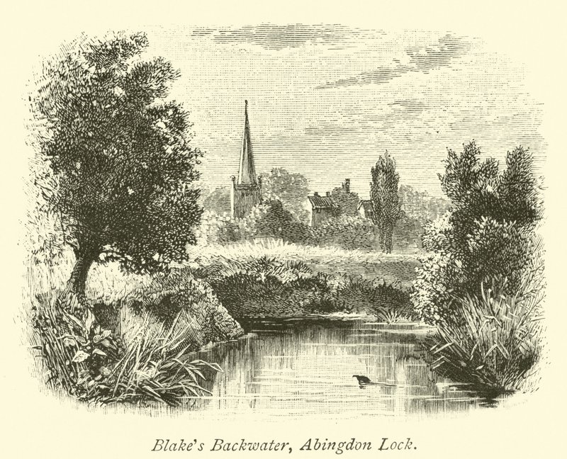 Blakes Backwater, śluza Abingdon autorstwa English School