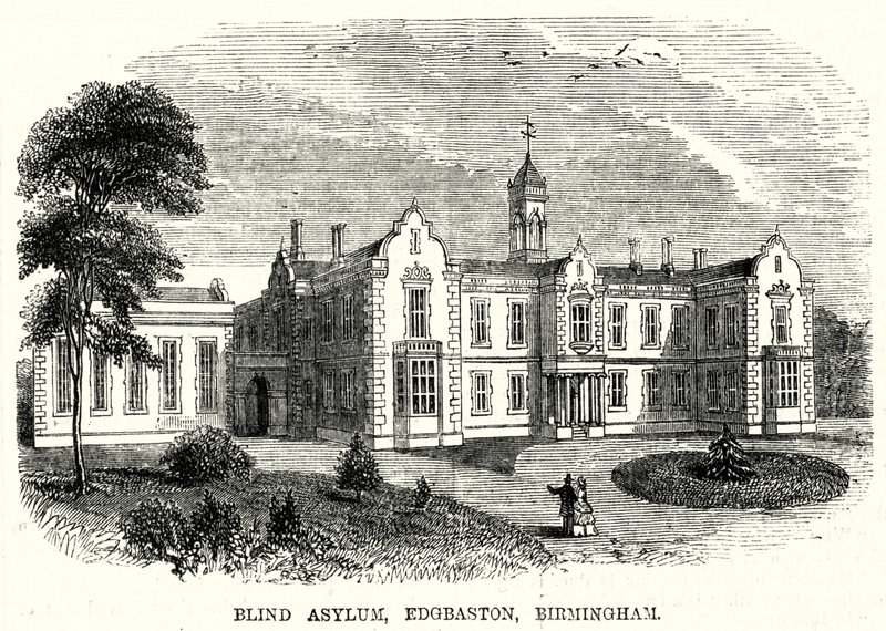 Blind Asylum, Edgbaston, Birmingham (grawerowanie) autorstwa English School