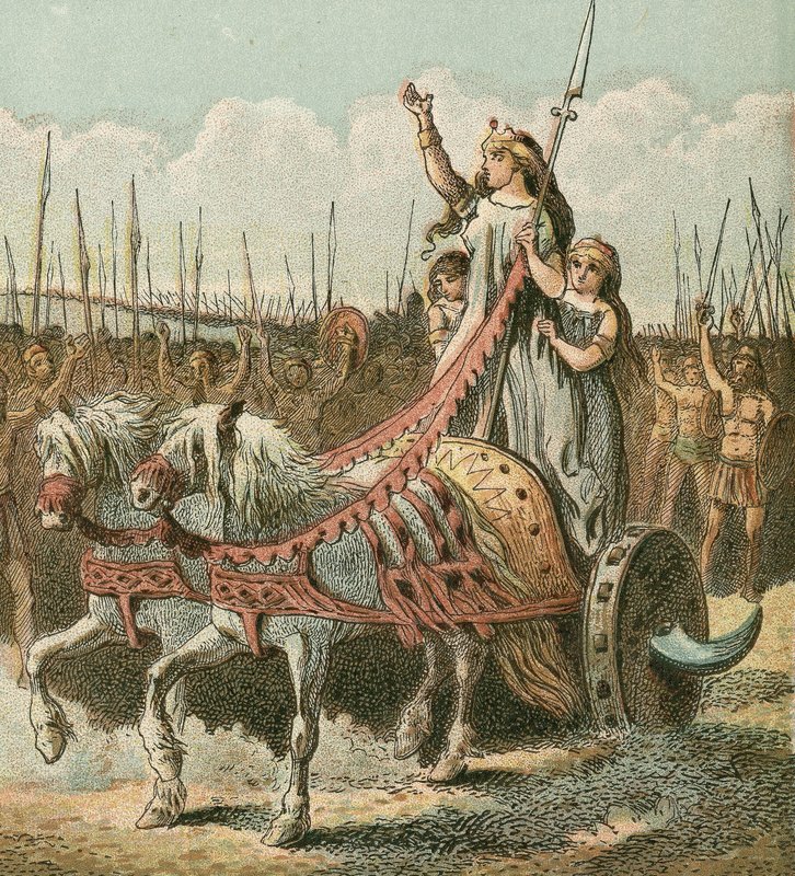 Boadicea i jej armia autorstwa English School