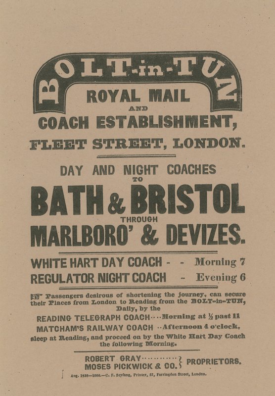 Bolt-in-Tun Royal Mail and Coach Założenie firmy autorstwa English School