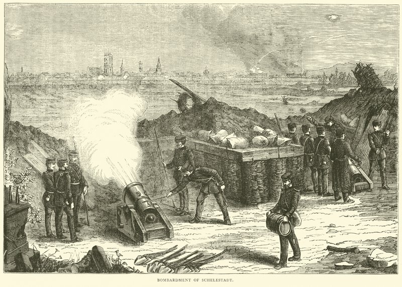 Bombardowanie Schelestadt, październik 1870 autorstwa English School