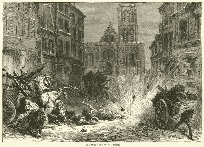 Bombardowanie St Denis, grudzień 1870 autorstwa English School