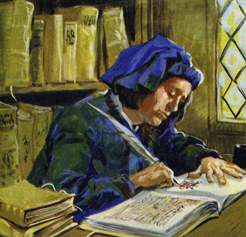 Księgi ze zszytych snopów pergaminu zaczęły pojawiać się w III wieku autorstwa English School
