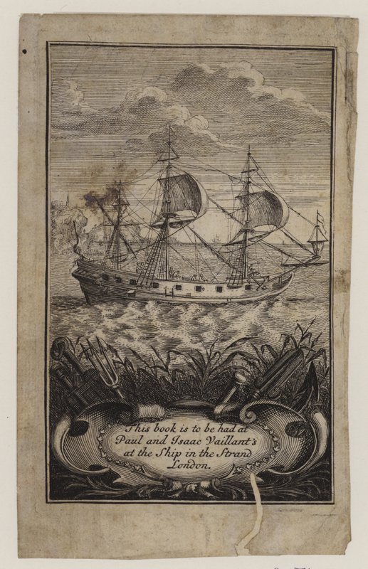 Księgarze, Paul i Isaac Vaillant, karta handlowa autorstwa English School