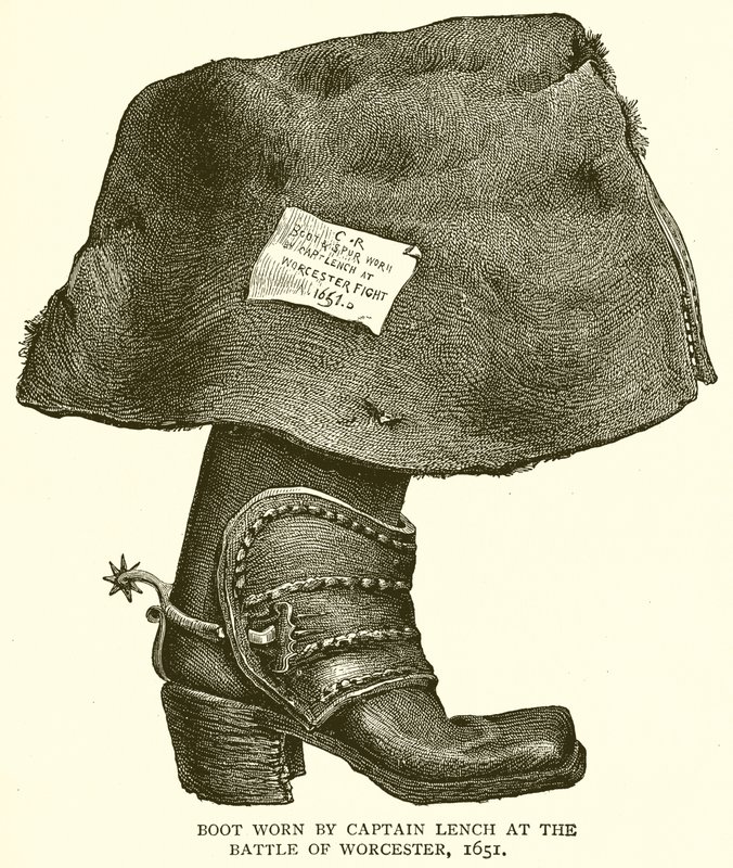 But noszony przez kapitana Lencha w bitwie pod Worcester, 1651 autorstwa English School