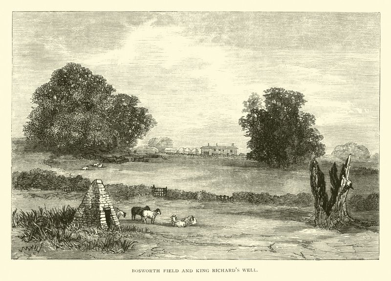 Bosworth Field i King Richards Well autorstwa English School