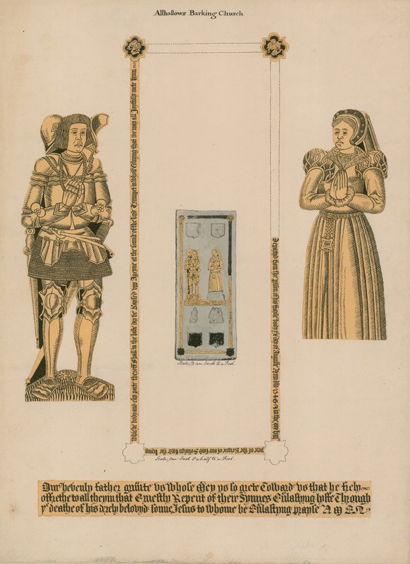 Brasses, Kościół szczekający All Hallows autorstwa English School