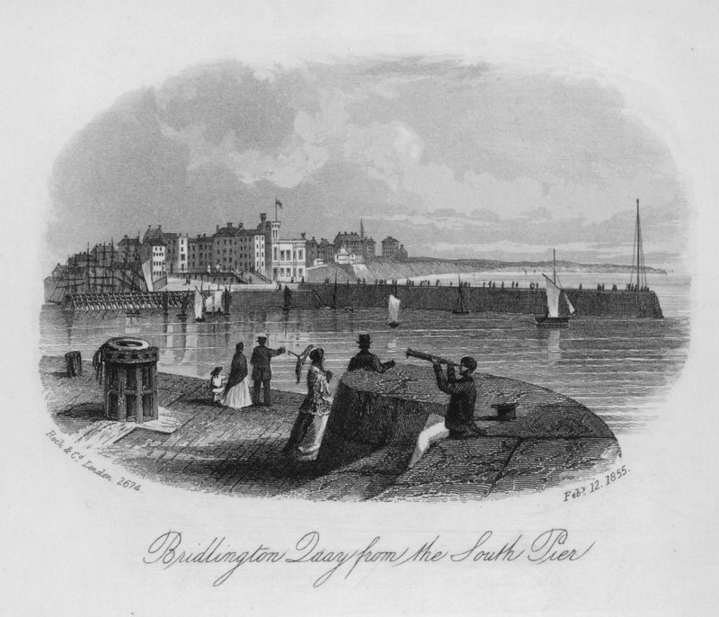 Bridlington Quay od południowego mola (rycina) autorstwa English School