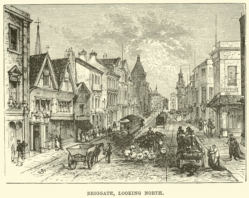 Briggate, patrząc na północ autorstwa English School