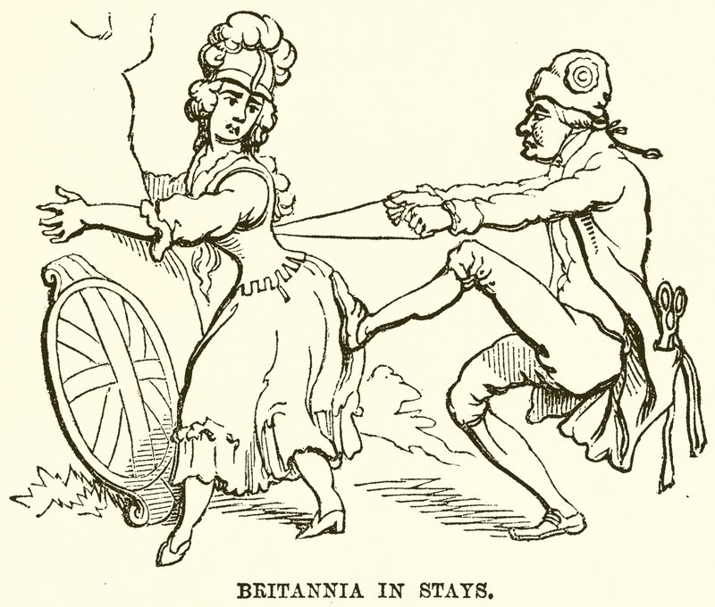 Britannia w Stays autorstwa English School