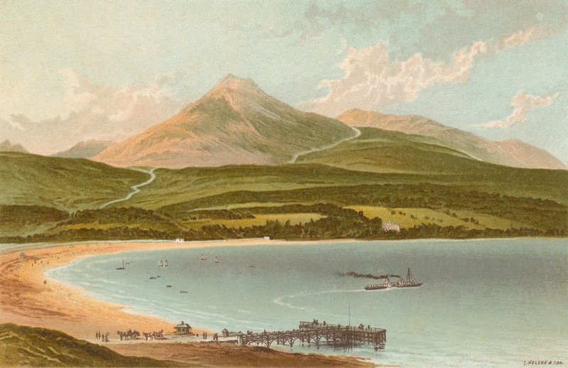Zatoka Brodick i Goatfell autorstwa English School