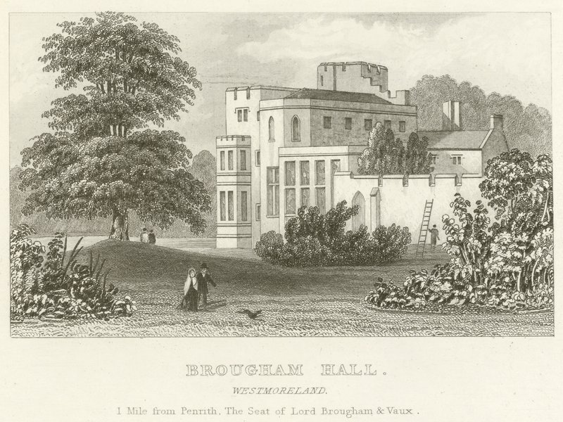 Brougham Hall, Westmoreland (grawerowanie) autorstwa English School